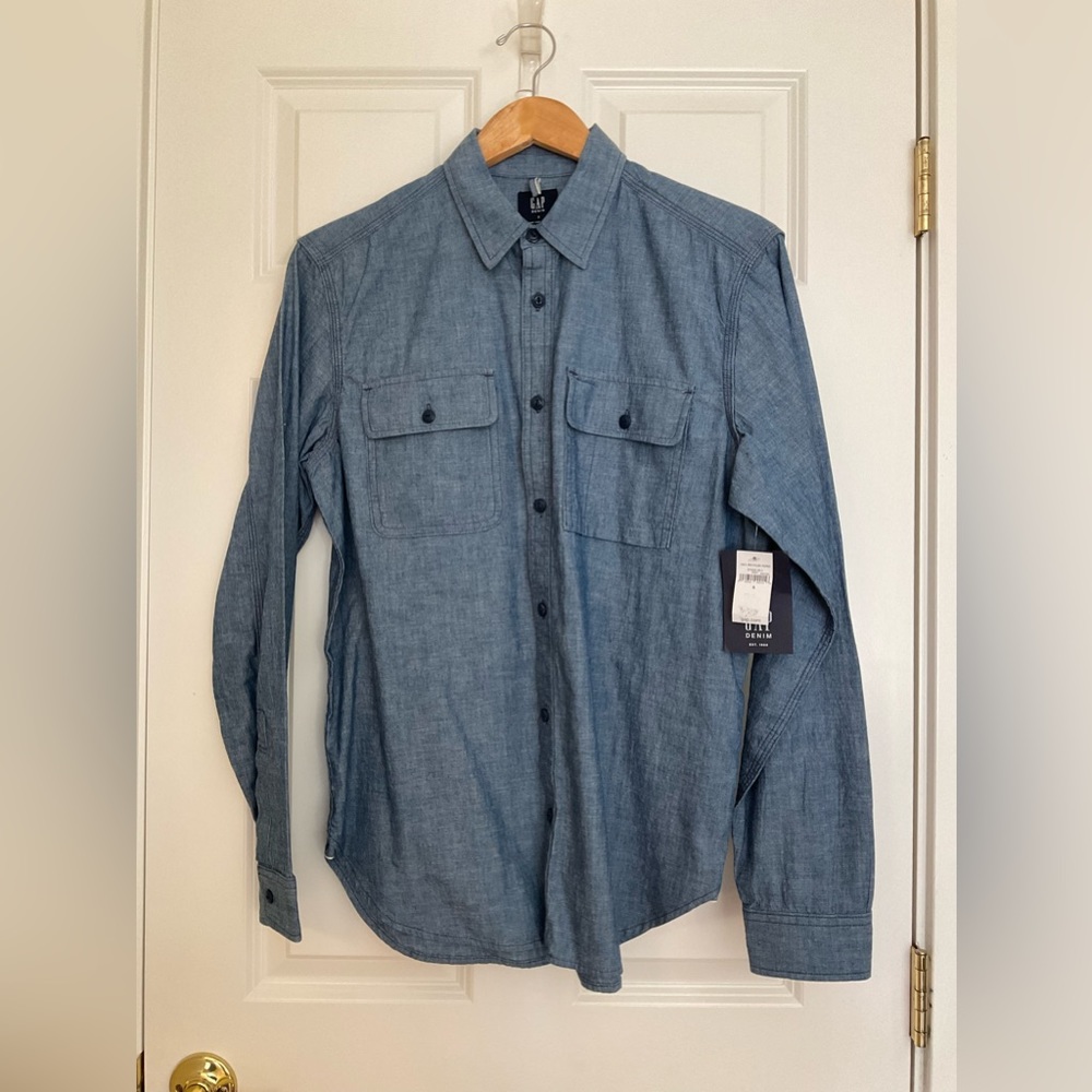 GAP JAPANESE SELVEDGE DENIM LONG SLEEVE MENS SMALL NEW WITH TAGS